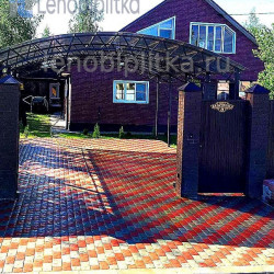 Укладка тротуарной Брусчатки Кирпичик